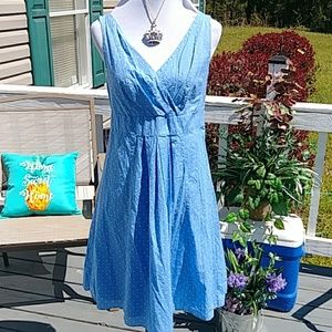 Lands' End Dresses - Adorable blue and whit polks dot dress Lands' End Dresses - Adorable blue and whit polks dot dress